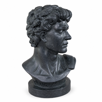 Buste de David classique en résine, sculpture de style Michel-Ange, décoration