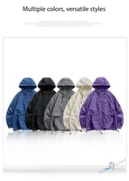 Veste coupe-vent unisexe à capuche, protection solaire UPF50+, séchage rapide, hydrofuge, écologique, pour la randonnée et le camping