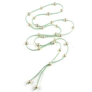 Collar de Moda para Mujer, Joyería de Perlas Personalizada, Perlas de Plástico de Orificio Grande de 10 mm, 12 mm, Collar de Cuero con <span class=keywords><strong>2</strong></span> Vueltas - Product Image 5