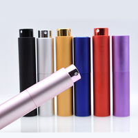 Stock 10 ml 10 ml Portable Or Noir Mat Aluminium Métal Twist up Décant Recharge Rechargeable Parfum Atomiseur Pompe Vaporisateur