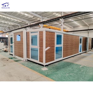 Maison conteneur mobile pliable à double aile en acier, villa résidentielle extensible, maison préfabriquée modulaire - Product Image 1