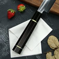 Karya Besar 34 Lapisan Bevel Tunggal 10Cr15CoMoV Damaskus Baja Dapur Honyaki Sushi Filleting Sashimi Salmon Pisau Jepang