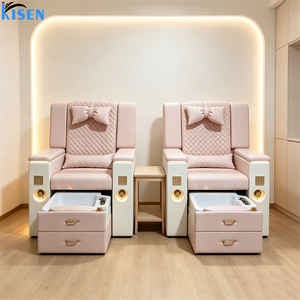 เก้าอี้นวดเท้าไฟฟ้าปรับระดับได้ รุ่น KISEN Modern Beauty Luxury สำหรับร้านเสริมสวย  ไม่มีท่อระบายน้ำ  พร้อมอ่างน้ำวนในตัว - Product Image 1