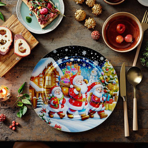 Personalizzabile 13 \ "piastre di ricarica in plastica durevole PP Design <span class=keywords><strong>per</strong></span> riunioni di famiglia di Natale Hotels-100pc <span class=keywords><strong>per</strong></span> cene di feste - Product Image 2