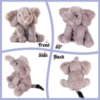 Peluche Éléphant Gris en Gros 23cm, Jouet en Peluche Doux, Fabricant OEM ODM, Vente en Gros