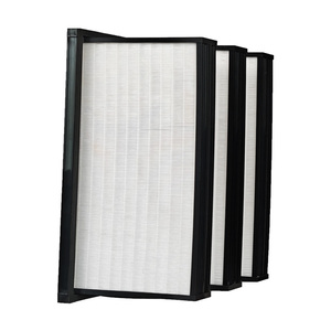 Filtro de Celdas V W Impermeable Merv13 14 Antiepidémico para Granjas Porcinas, 24 x 24 x 12 mm - Product Image 1