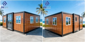 Maison conteneur préfabriquée extensible de 20 pieds en alliage 930x930mm avec fenêtre, 1, 2 ou 3 chambres, bungalow de luxe en acier galvanisé et déplaçable - Product Image 2