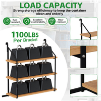 Supports d'étagères pour conteneurs maritimes en acier au carbone thermolaqué, flexibles, à haute capacité de charge, utilisant l'espace vertical, JH-Mech