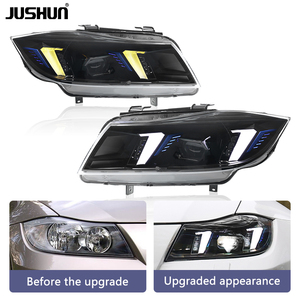 Phares à <span class=keywords><strong>LED</strong></span> pour BMW M3 Série 3 E90 2005-2012, Ensemble de Phares Œil de Serpent avec Lentille <span class=keywords><strong>LED</strong></span> Modifiée et Feux de Jour Jaunes - Product Image 1