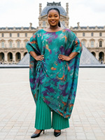 Ensemble assorti 2 pièces pour femmes africaines grandes tailles : haut kaftan imprimé abstrait à manches chauve-souris et pantalon plissé à jambes larges
