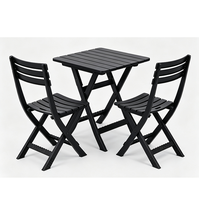 Ensemble de table et de chaises pliantes en plastique, mobilier de salle à manger pliable portable pour restaurant, hôtel, banquet, café en plein air