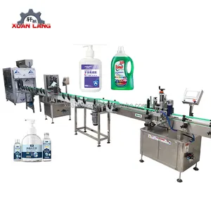 Leadworld Automatic Bottled sauce Oil shampoo / conditioner / shower gel honey Filling Line packing machine
