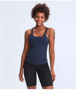 Débardeur blanc serré femmes Yoga Lulu Spandex haut débardeur pour femme Yoga - Product Image 6