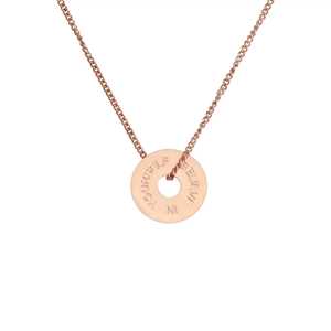 Jietao personnalisé bijoux simples en acier inoxydable croire cercle pendentif collier gravé charme Mantra cadeau d'encouragement pour les filles - Product Image 3