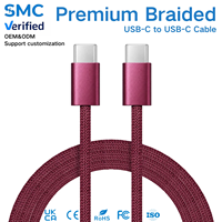 Câble de charge rapide USB-C 60W, cordon de chargeur tressé durable avec alimentation stable et synchronisation des données pour iPhone 15 16 17 18