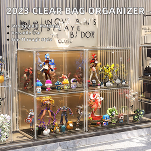 Transparent Acrylic <strong>Plastic</strong> Garage <strong>Kit</strong> Organizer Clear Door Display Collection Box <strong>Model</strong> Toy Doll High-Heeled Shoes Bag Storage - Product Image 2