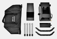 HISPEED Réchaud à fusée portable en acier au carbone Poêle à bois pliable réglable pour la cuisine Ensemble de camping en plein air
