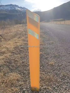 Advertencia de tráfico Reflectante PVC Flexible Amarillo Delineador Poste/Marcadores de pavimento Postes Carretera Bolardo - Product Image 4