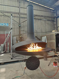 Nouvelle cheminée moderne à <span class=keywords><strong>gaz</strong></span> en acier avec porte en verre personnalisée, cheminée décorative en métal à <span class=keywords><strong>gaz</strong></span> avec télécommande, vente directe d'usine - Product Image 3