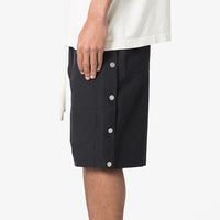 Shorts décontractés en nylon noir à cordon de serrage, sublimation, vente en gros, design premium, écologiques, respirants, coupe ample