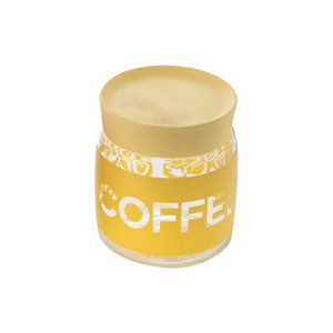 Glass Jar 75 cl H 12.6 cm Ø 10.6 cm Soft Jar with Yellow Lid Bormioli Rocco - Product Image 1