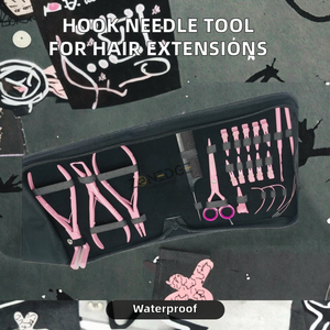 En gros, Outils pour extensions capillaires : Pince à crochet, Aiguille à boucle, Outils à micro-anneaux, Enfileur de boucles, avec manche en bois et résistants à l'eau - Product Image 2