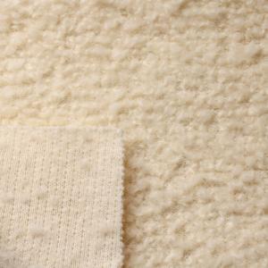 Whosale Factory Free Sample High Quality Soft Lovely <strong>White</strong> <strong>Boucle</strong> Wool Polyester Blended Fabric for Overcoat Sweater <strong>Jacket</strong> - Product Image 4