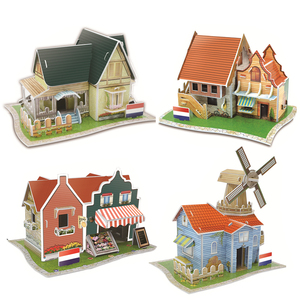 49 Diseños de Arquitectura Mundialmente Famosa, Rompecabezas 3D, <span class=keywords><strong>Casa</strong></span> de Cultura Popular, Decoración de Cabaña, Rompecabezas 3D, Juguetes - Product Image 2