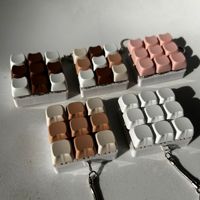 In Stock 9-key Keypad Keychain Cute Cate Shape Keyboard Clicker Keycaps Fidget Press Button Mini Keyboard Keychain