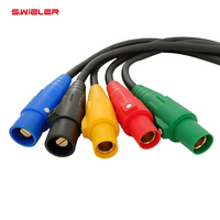 Câble d'alimentation 200A de haute qualité avec gaine en cuivre et caoutchouc, 10m, pour boîtier de distribution d'énergie, encodeur servo, fil 4AWG 25mm, avec prise