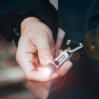 Senter Gantungan Kunci EDC Gaya Baru Bright Bird, Dapat Diisi Ulang USB, Tahan Air IP55, Mini Portabel