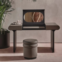 Table de toilette avec miroir unique, commode de chambre à coucher, commode à miroir, meuble moderne, tiroir, table de toilette de luxe