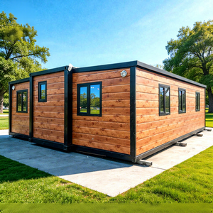 Maison conteneur préfabriquée extensible de 40 pieds, certifiée par des ingénieurs, avec plans, résistance au vent de 150 km/h, 78 m², 2-3 chambres, salle de bain, type bungalow - Product Image 1