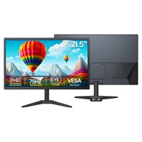 Moniteur de jeu et de bureau LED de qualité supérieure 21,5 pouces 1920x1080p Full HD 75Hz Panneau IPS Temps de réponse de 5 ms 75% NTSC Noir VGA