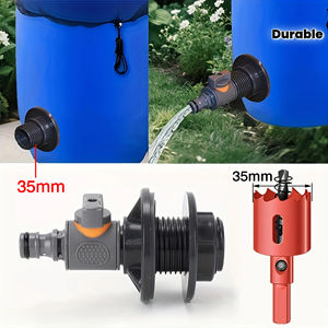 Kit de 3 pièces : Robinet de seau <span class=keywords><strong>d</strong></span>'<span class=keywords><strong>arrosage</strong></span>, Vanne à embout fileté en plastique, Ouvre-plastique à filetage, Ensemble combiné <span class=keywords><strong>d</strong></span>'outils <span class=keywords><strong>d</strong></span>'<span class=keywords><strong>arrosage</strong></span> de jardin - Product Image 1