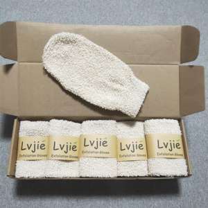 Guanti da bagno esfolianti in juta riutilizzabili naturali ecologici guanto in <span class=keywords><strong>Sisal</strong></span> guanti comodi per il lavaggio guanti esfolianti per il corpo - Product Image 6