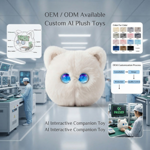 AI Slimme Pluche Intelligente Bedrijfsknuffel Emotionele Metgezel Kat met Wi-Fi & App Besturing Stressverlichtende Bureaupartner - Product Image 6