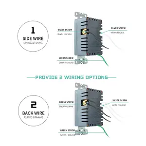 Vendita all'ingrosso di noi Standard Duplex presa A prova di manomissione tipo una presa A muro USB elettrica con USB PD18W 20W presa del caricatore