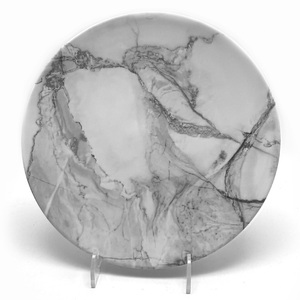 Elegante di Lusso Ristorazione <span class=keywords><strong>Prodotti</strong></span> Caldi del Commercio All'ingrosso di Disegno di Marmo Bianco Marmorizzazione Pasta Rotondo Piatto In Melamina Stoviglie - Product Image 4