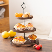 Support à dessert créatif de style européen, plateau à gâteau à double/triple étage, plateau décoratif en bois pour table à dessert, support à gâteau