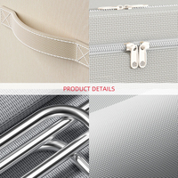 Boîte de rangement pliable durable de grande capacité avec solution d'organisation de cadre en acier pour chaussures couvertures vêtements articles vestimentaires
