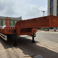 Remorque à plateau polyvalente pour le transport de conteneurs et d'équipements de construction, semi-remorque à plateau avec options 2/3/4 essieux