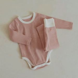 2-teiliges Hochwertiges Herbst-Baumwoll-Neugeborenen-Bekleidungsset als Geschenk im Großhandel - Product Image 2