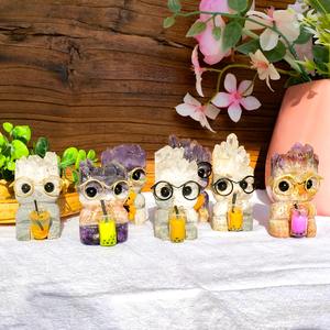 Wholesale Unique <b>Groot</b> Shaped Carved Raw Stone Sculpture Festive <b>Gift</b> Desktop Ornament Charming Home and Office Decor - Product Image 6