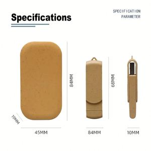 Wheat Straw Biodegradable <b>USB</b> <b>Flash</b> <b>Drive</b> 3.0 Custom 2 in 1 Promotional Business Gift Set - Product Image 4