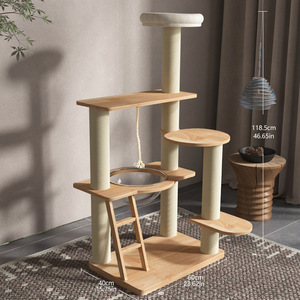 Venta al por mayor de estructuras de madera maciza para gatos, camas integradas para gatos, plataformas de escalada, postes rascadores, cápsulas espaciales para mascotas - Product Image 4