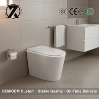 Toilette intelligente en céramique, matériaux écologiques, solution de salle de bain de luxe, service OEM ODM, articles sanitaires en céramique