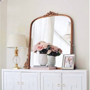 <span class=keywords><strong>Espejo</strong></span> de suelo tallado con acabado dorado retro <span class=keywords><strong>espejo</strong></span> de <span class=keywords><strong>cuerpo</strong></span> completo maquillaje dormitorio baño estilo europeo - Product Image 6