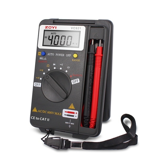 ZOYI VC921 Professional Portable Digital Multimeter with Capacitance/Frequency Auto Range 80x120x19mm Dimensions