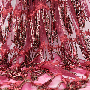 2019 mode pleine robe tulle broderie 3d paillettes tissu - Product Image 5